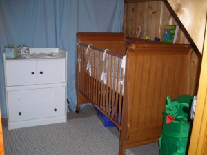 All the nursery furniture in place